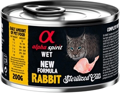 AlphaSpirit CAT Sterilised Rabbit (kanin) dåse